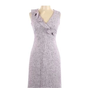 Classiques Entier Purple And White Sleeveless Tweed‎ Mini Dress Size 6